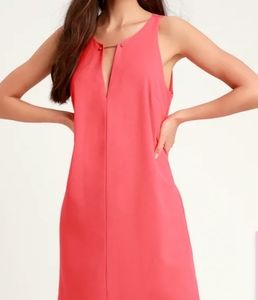 Lulu's Coral shift dress